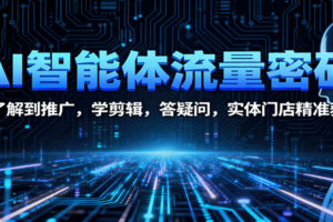 AI智能体流量密码：从了解到推广，学剪辑，答疑问，实体门店精准获客-麦资源网
