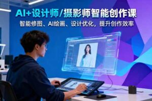 AI+设计师/摄影师智能创作课：智能修图、AI绘画、设计优化，提升创作效率-麦资源网