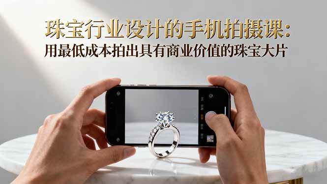 图片[1]-（16385期）珠宝行业设计的手机拍摄课：用最低成本拍出具有商业价值的珠宝大片！