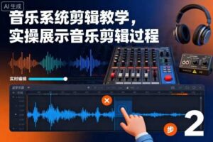音乐系统剪辑教学，实操展示音乐剪辑过程-麦资源网