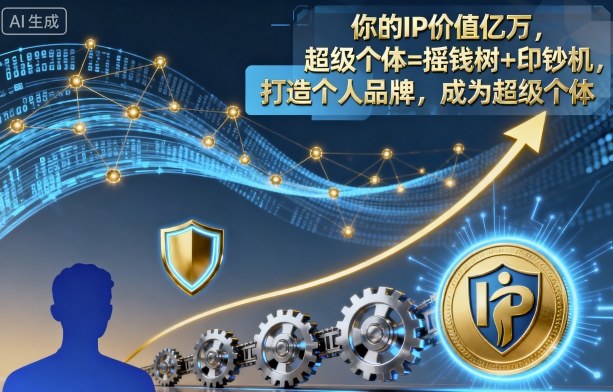 你的IP价值亿万，*个体=摇钱树+印钞机，打造个人品牌，成为*个体