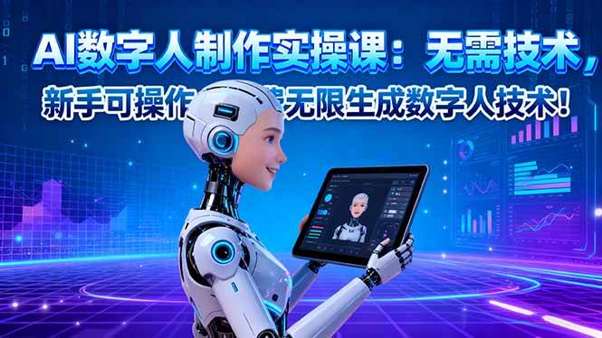 图片[1]-（16376期）AI数字人制作实操课：无需技术，新手可操作，免费无限生成数字人技术！