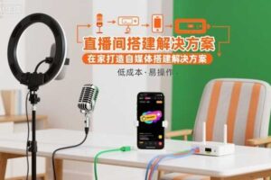 直播间搭建解决方案,在家打造自媒体搭建解决方案-麦资源网