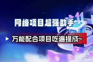 网络项目万能辅助工具_万能配合拉新项目吃遍提成-麦资源网
