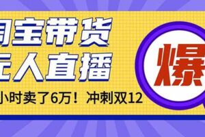 （16665）年前风口！淘宝带货，无人直播160小时卖了6万！-麦资源网
