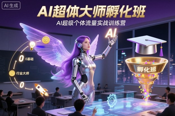 AI超体大师孵化班，AI*个体流量实战训练营