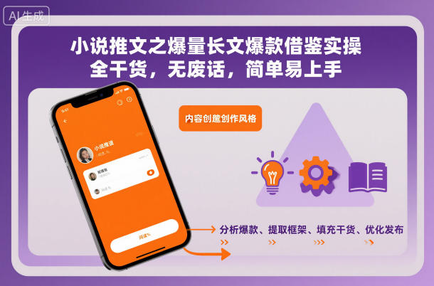 小说推文之爆量长文*借鉴实操，全干货，无废话，简单易上手