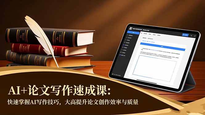 图片[1]-（16568期）AI+论文写作速成课：快速掌握AI写作技巧，大幅提升论文创作效率与质量