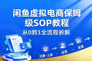 闲鱼虚拟电商，月入轻松过1W，保姆级SOP教程-麦资源网