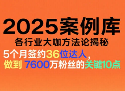 2025案例库，收录各行业大咖的方法论，各行业大咖方法论揭秘-麦资源网