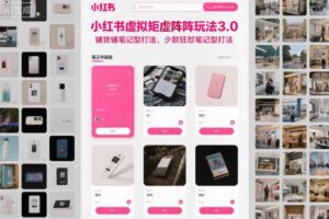 小红书虚拟矩阵玩法3.0，铺货铺笔记型打法，少款狂怼笔记型打法-麦资源网