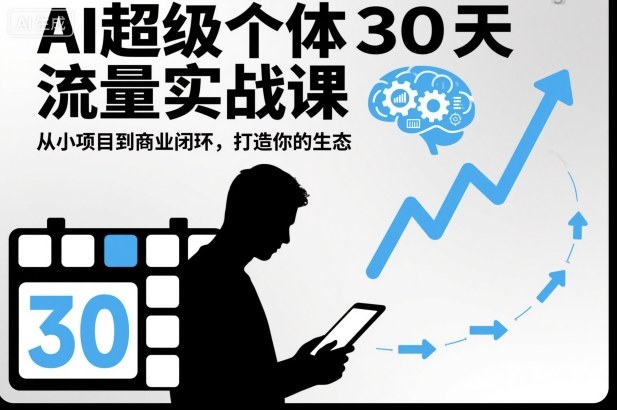 AI*个体30天流量实战课，从小项目到商业闭环，打造你的*