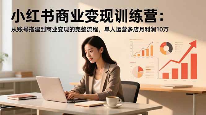 图片[1]-（16698期）小红书商业变现训练营：从账号搭建到商业变现的完整流程，单人运营多店月利润10万