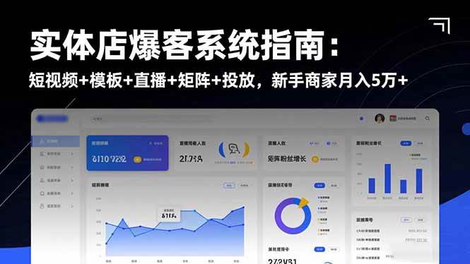 图片[1]-（16541期）实体店爆客系统指南：短视频+模板+直播+矩阵+投放，新手商家月入5万+