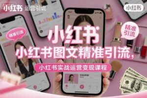 小红书图文精准引流，小红书实战运营变现课程-麦资源网