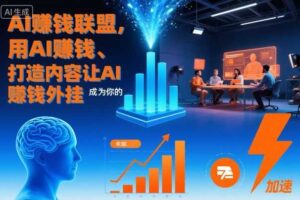 AI賺钱联盟，用AI賺钱、打造内容让AI成为你的賺钱外挂-麦资源网