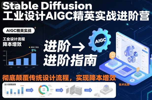 Stable Diffusion工业设计AIGC精英实战进阶营，**传统设计流程，实现降本增效