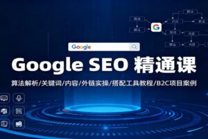 Google SEO 精通课：算法解析/关键词/内容/外链实操/搭配工具教程/B2C项目案例-麦资源网