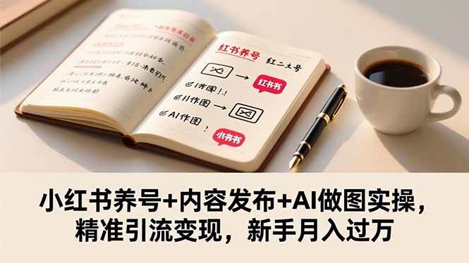 图片[1]-（16498期）小红书养号+内容发布+AI做图实操，精准引流变现，新手月入过万