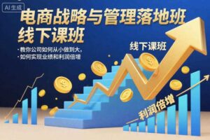 电商战略与管理落地班线下课，教你公司如何从小做到大，如何实现业绩和利润倍增【录音】-麦资源网