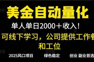 （16653期）2025超前美金自动量化！单人单日收益1000+，线下学习，支持实地考察-麦资源网