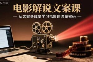 电影解说文案课，从文案多维度学习电影的流量密码-麦资源网