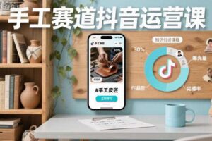 手工赛道抖音运营课，手工赛道流量运营-麦资源网