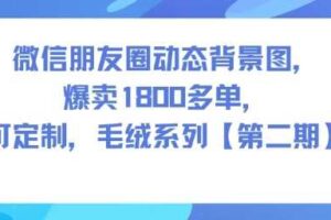 微信朋友圈动态背景图，爆卖1800多单，可定制，毛绒系列【第二期】-麦资源网