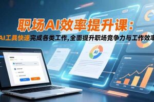 (16598期)职场AI效率提升课:AI工具快速完成各类工作,全面提升职场竞争力与工作效率-麦资源网