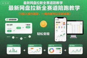 最新网盘拉新全赛道陪跑教学，0投入操作简单，一周内就可以见到成果-麦资源网