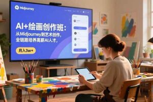 （16597期）AI+绘画创作班：从Midjourney到艺术创作，全链路培养高薪AI人才，月入3w+-麦资源网