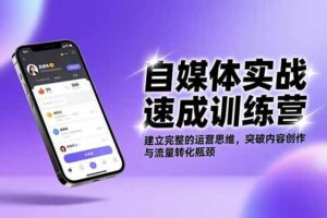 （16704期）自媒体实战速成训练营：建立完整的运营思维，突破内容创作与流量转化瓶颈-麦资源网