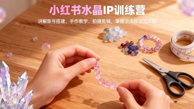 图片[1]-（16475期）小红书水晶IP训练营，讲解账号搭建、手作教学、拍摄剪辑，全流程运营技能
