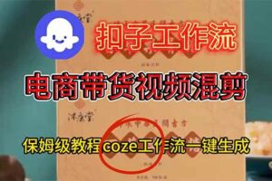 （16669期）电商带货视频一键混剪，保姆级都系COZE工作流一键生成-麦资源网