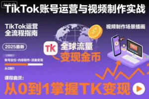 2025最新TikTok账号运营与视频制作实战全流程，从0到1掌握TK变现（含11月最新TK搬运技术）-麦资源网
