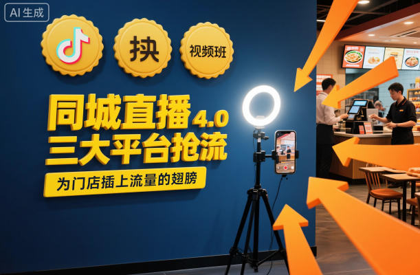 同城直播实操班4.0，三大平台抢流，为门店插*量的翅膀