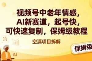 视频号中老年情感,AI新赛道，起号快，可快速复制，保姆级教程-麦资源网