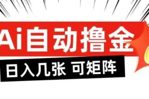 AI自动撸金，日入几张，全自动不占用时间，可矩阵批量放大操作【揭秘】-麦资源网