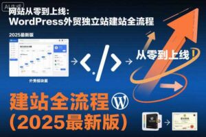 网站从零到上线：WordPress外贸独立站建站全流程（2025最新版）-麦资源网