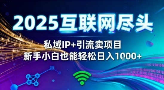 2025网创尽头王炸项目！私域IP+*引流，新手小白在家躺賺日入1k，零经验也能上手【揭秘】