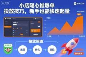 小店随心推爆单投放技巧，新手也能快速起量-麦资源网