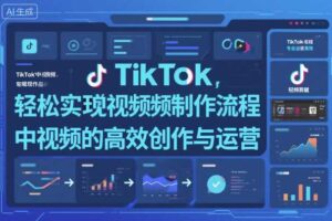 TikTok中视频制做流程，轻松实现Tk中视频的高效创作与运营-麦资源网