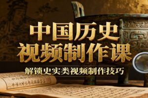 中国历史视频制作课：疆域地图集+参考文案+练习素材，解锁史实类视频制作技巧-麦资源网
