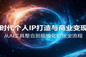AI时代个人IP打造与商业变现课，从AI工具整合到规模化扩张全流程-麦资源网