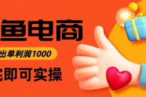 （16473期）闲鱼高利润电商，当天上架当天出单，一单利润300-麦资源网