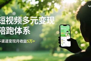 （16706期）短视频多元变现陪跑体系，带货运营+种草计划+广告分成，多渠道变现月收益5万+-麦资源网