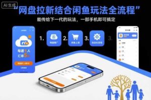 网盘拉新结合闲鱼玩法全流程，能传给下一代的玩法，一部手机即可搞定（附入口渠道以及实操教程）-麦资源网