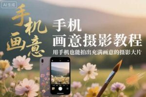手机画意摄影教程，用手机也能拍出充满画意的摄影大片-麦资源网