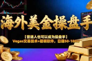 （16677期）海外美金操盘手技术【普通人也可以成为操盘手】Vegas交易技术+聪明软件，日赚50-100U-麦资源网