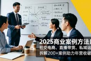 （16713期）2025商业案例方法库，社交电商、直播带货、私域运营，拆解200+案例助力年营收破亿-麦资源网